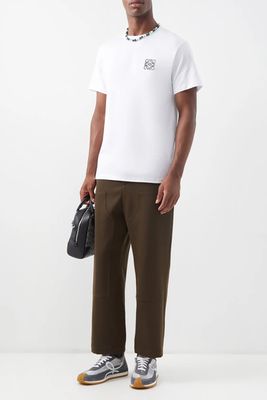 Anagram-Embroidered Cotton Jersey T-Shirt from Loewe