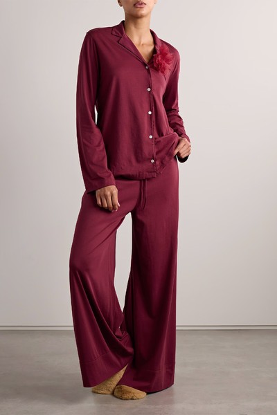 Camellia Organic Pima Cotton-Jersey Pajama Set from Skin