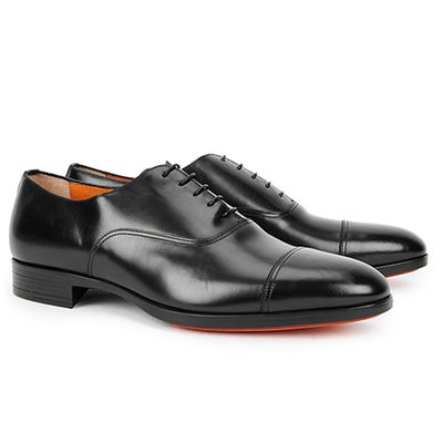 Black Leather Oxford Shoes from Santoni