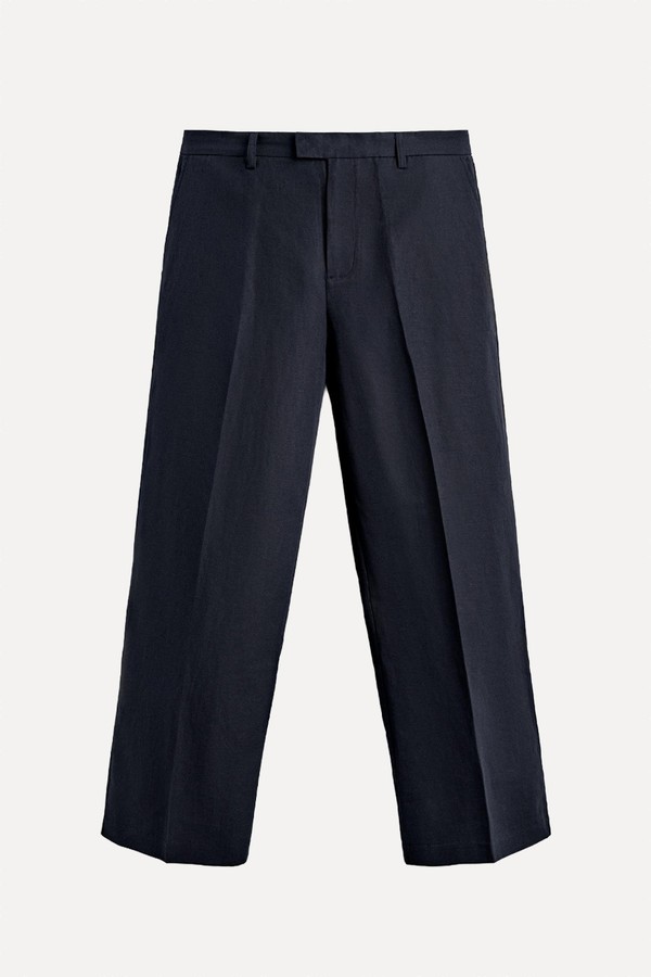 Relaxed Fit Cotton-Linen Trousers from Zara