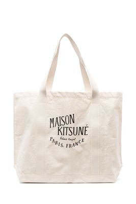 Logo Print Tote Bag from Maison Kitsuné