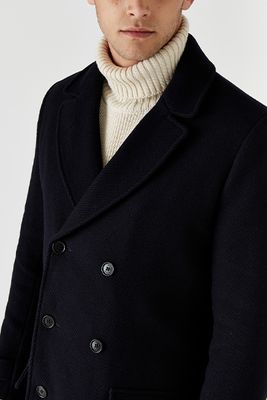 Ros Coat Navy Wool