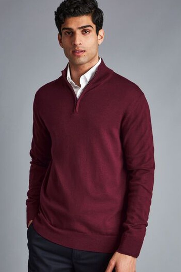 Merino Zip Neck Jumper