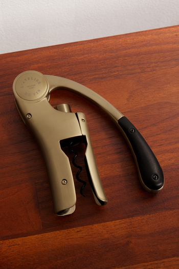 Oeno Motion Nomad Gold-Tone & Leather Corkscrew Set, £290 | L'atelier Du Vin