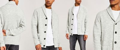 Knitted Shawl Collar Cardigan | £35