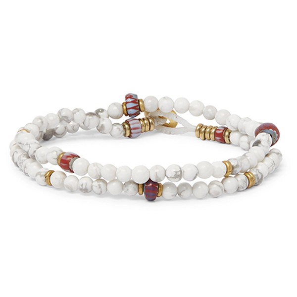 Howlite Beaded Wrap Bracelet from Mikia