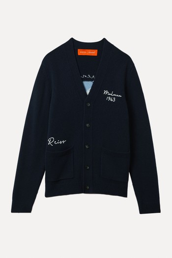 Stealth Intarsia Cardigan from Reiss x McLaren