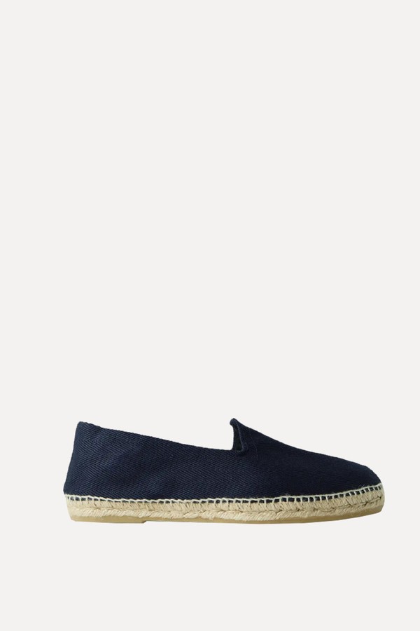 Herringbone Cotton-Canvas Espadrilles from Drake's