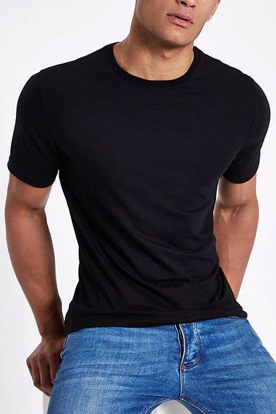 Black Slim Fit Short Sleeve T-Shirt