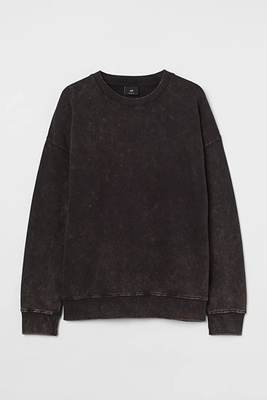 Relaxed Fit Washed-Look Sweatshirt