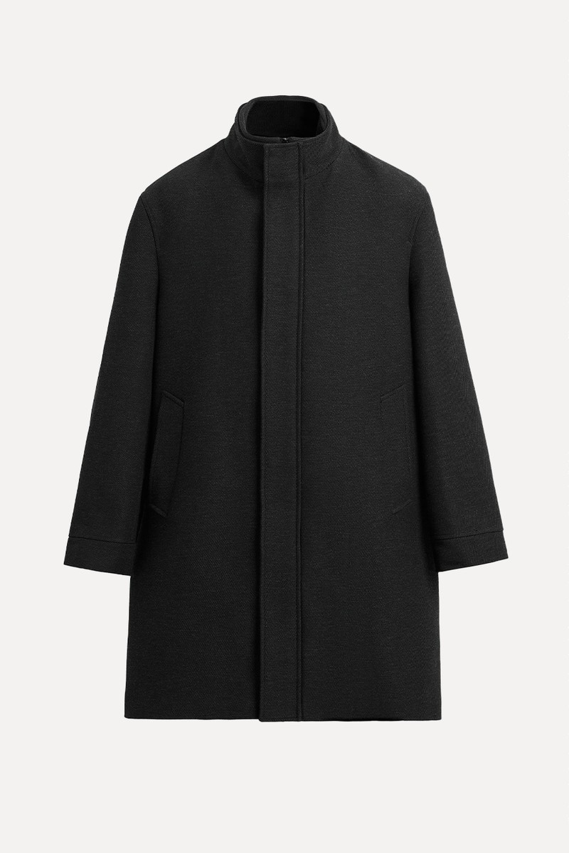 Coat With Detachable Collar