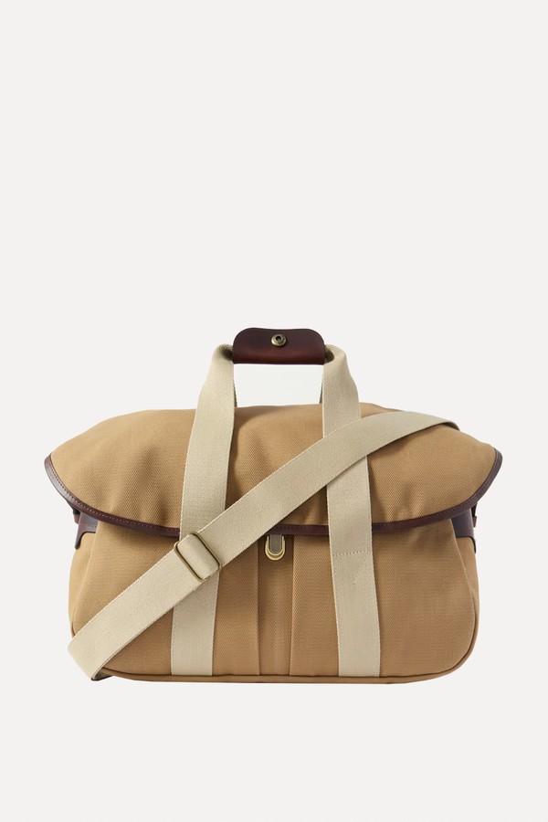 Musette Business Leather & Webbing-Trimmed Canvas Weekend Bag from Bleu De Chauffe