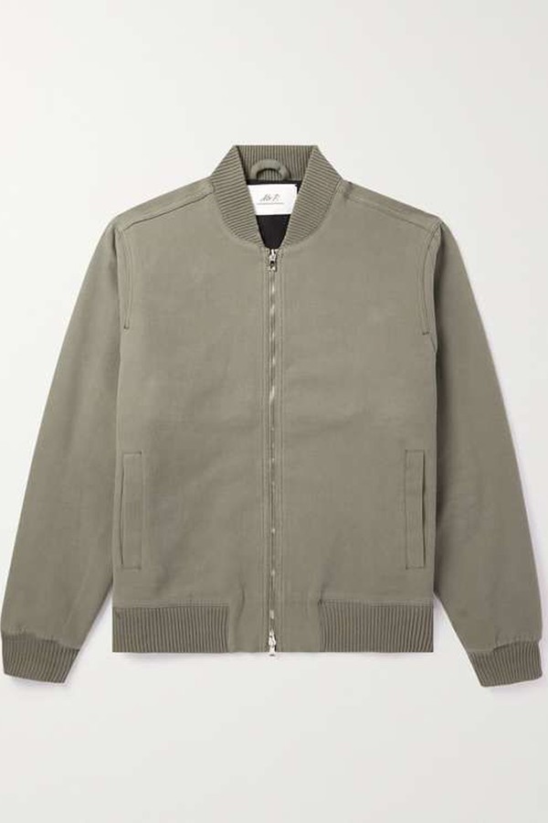 Cotton-Drill Bomber Jacket