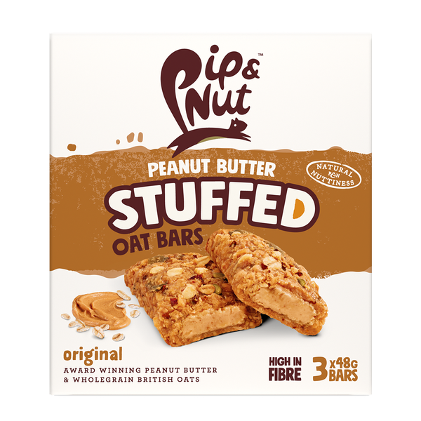 Peanut Butter Stuffed Oat Bars from Pip & Nut