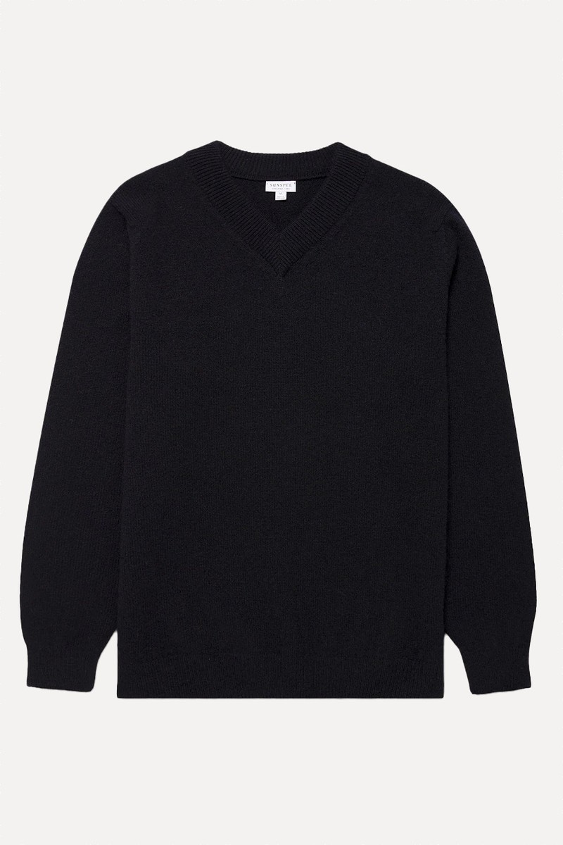 Lambswool V‑Neck Jumper from Sunspel