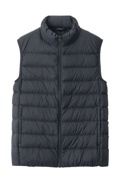 Light Weight Australian Down Pocketable Stand Collar Vest from Muji