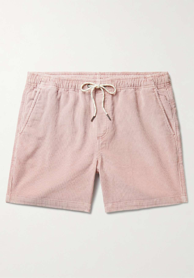 Straight-Leg Organic Cotton-Blend Corduroy Drawstring Shorts