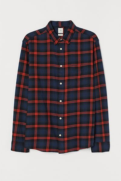 Flannel Shirt Blue and Red from H&M