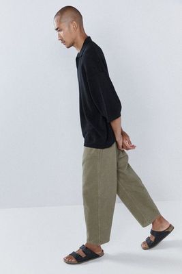 Cropped Organic-Cotton Twill Chinos from Raey