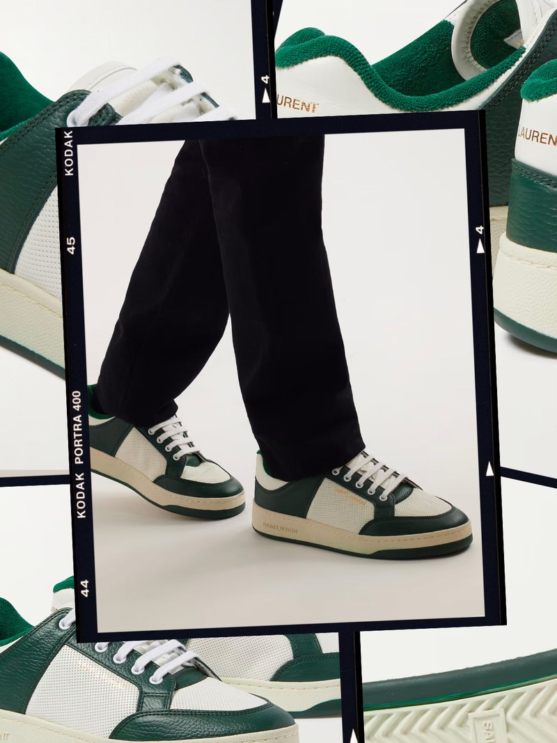 SL/61 Mesh and Leather Sneakers, £580 | SAINT LAURENT