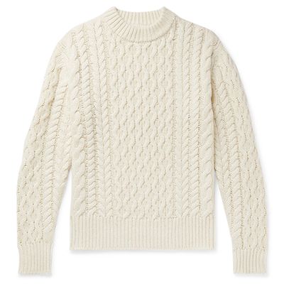 Cable-Knit Alpaca-Blend Sweater