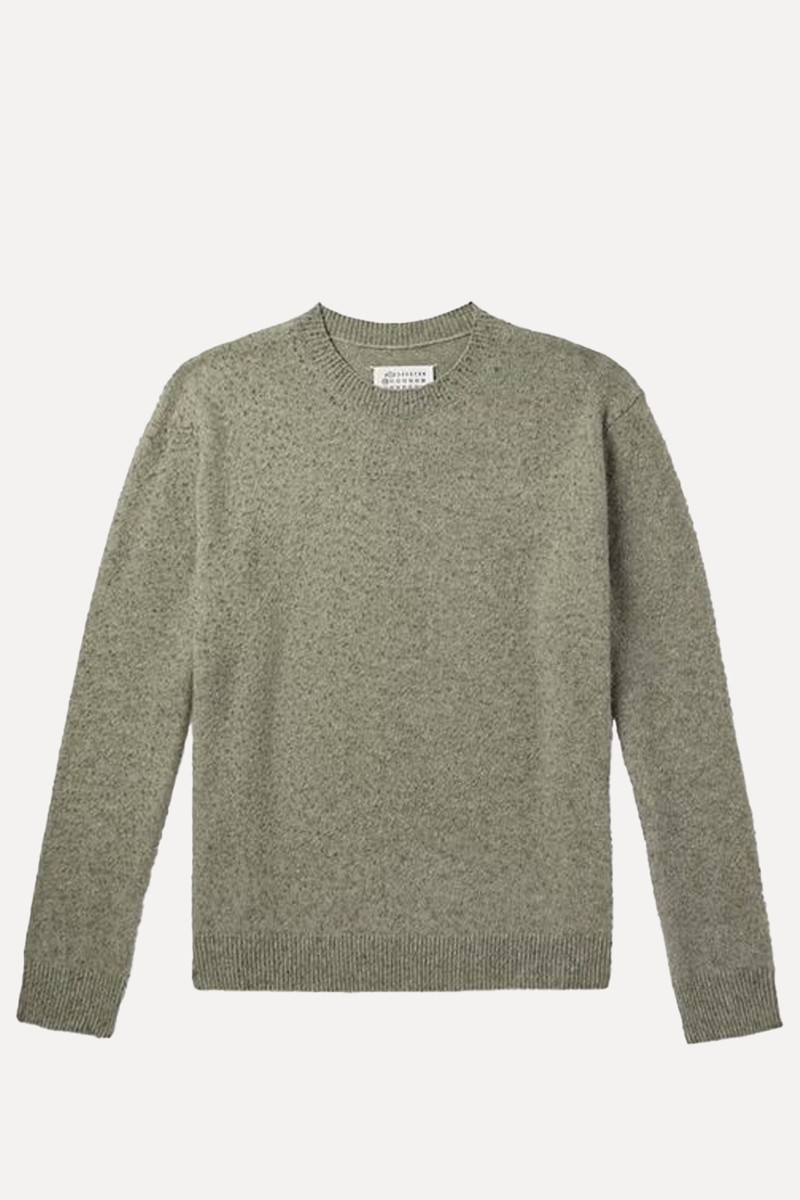 Brushed Wool & Cotton-Blend Sweater from Maison Margiela