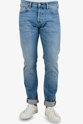 Light Blue Organic Candiani Cotton M7 Jeans from COF Studio