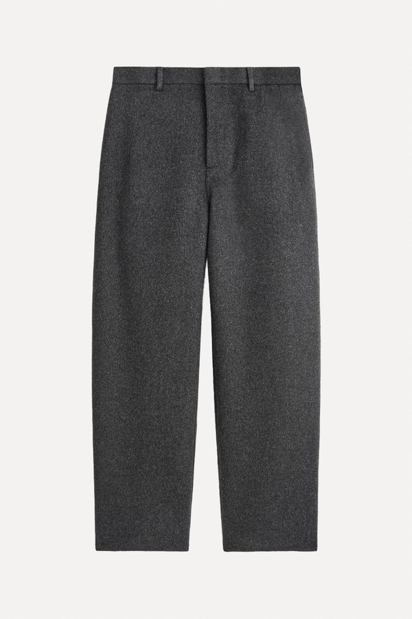 Double-Faced Wool Relaxed-Fit Wide-Leg Trousers from COS