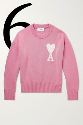 Large A Heart Crew Knit from Ami