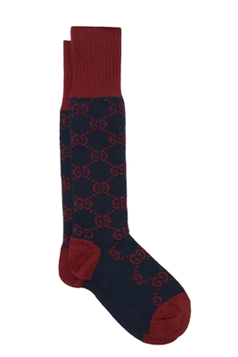 GG-Intarsia Cotton-Blend Socks from Gucci