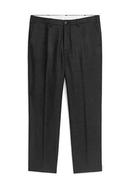 Cropped Tapered Wool Trousers