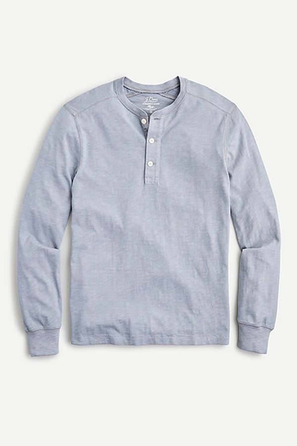 Garment-Dyed Slub Cotton Henley from J.Crew