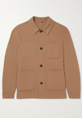 Double-Faced Splitable Wool-Blend Chore Jacket