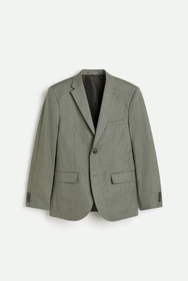 Slim Fit Linen Jacket