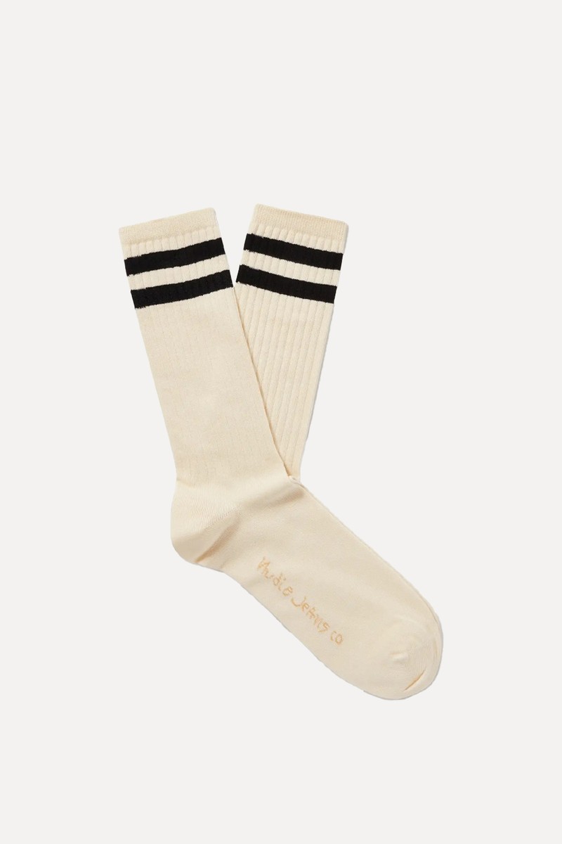 Amundsson Striped Organic Cotton-Blend Socks from Nudie Jeans