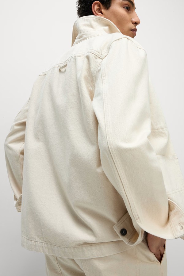 Denim Contrast Collar Jacket