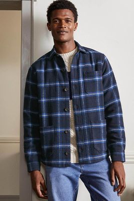 Wool Check Overshirt from Boden