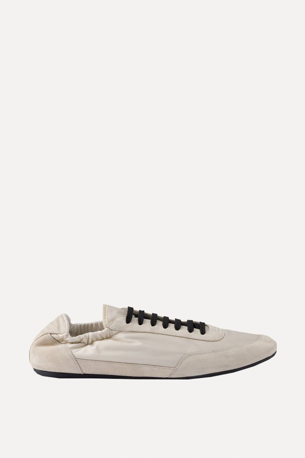 Re-Nylon-Faux Suede Slip-On Sneakers from Prada