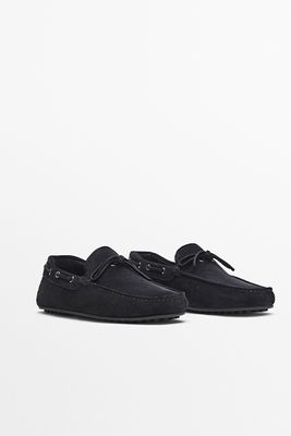 Split Suede Loafers from Massimo Dutti