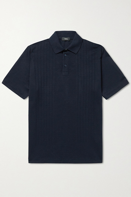Coleson Striped Cotton Polo Shirt from Theory