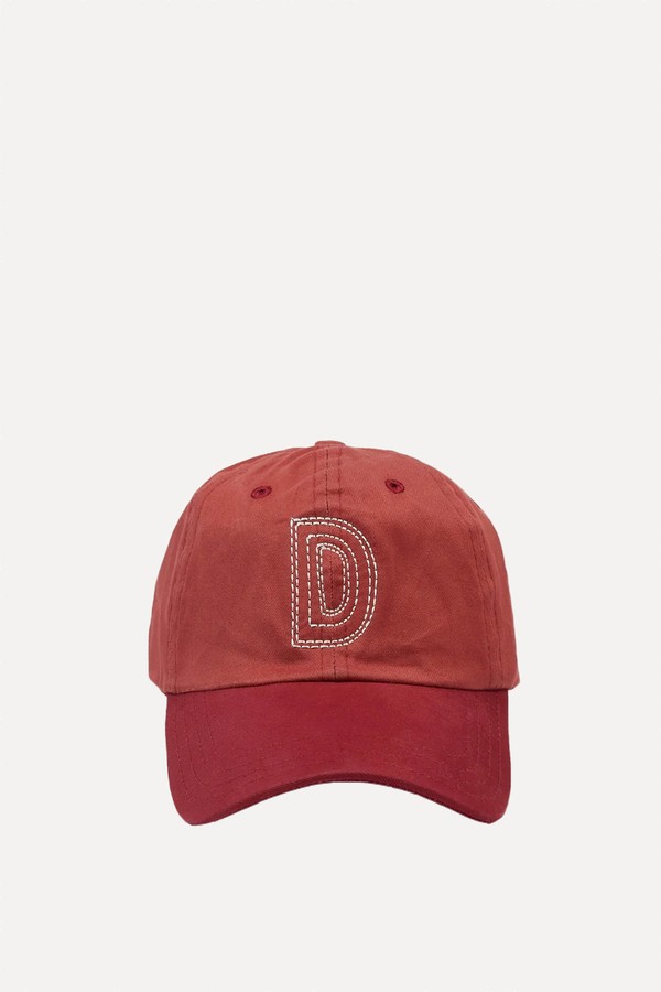 'D' Emblem Seed Stitch Cotton Twill Baseball Cap