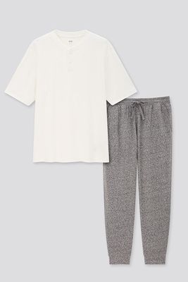 Ultra Stretch Half Sleeved Waffle Set from Uniqlo