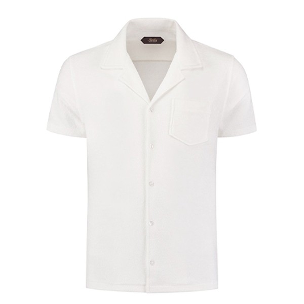 White Terry Towelling Resort Shirt