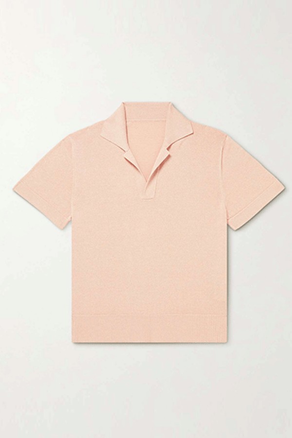 Mouliné-Organic Cotton Polo Shirt from Stòffa