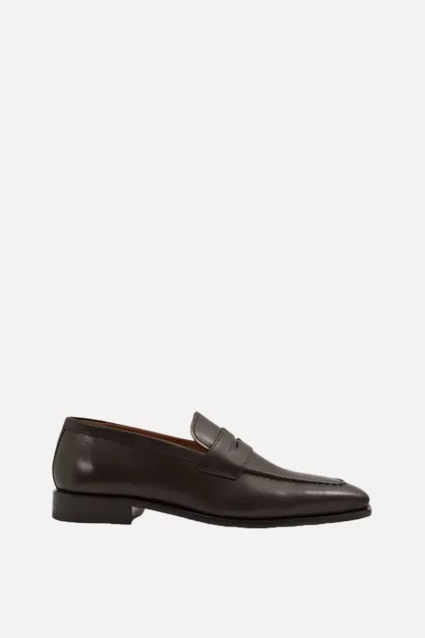 Gartlett Almond-Toe Leather Loafers from Reiss