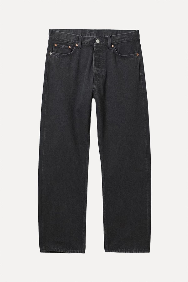 Space Mid Rise Relaxed Straight Leg Jeans from Weekday