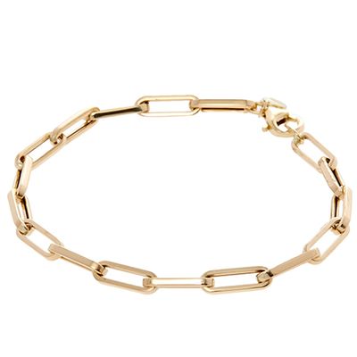 9ct Yellow Gold Paperclip Bracelet