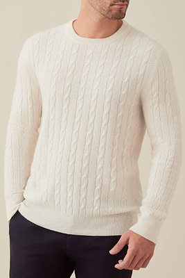 Ivory Pure Cashmere Cable Knit