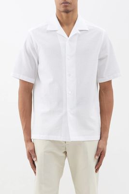 Boxy Cotton Seersucker Shirt from ZEGNA