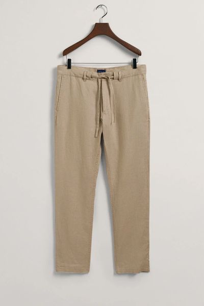 Relaxed Fit Linen Drawstring Pants